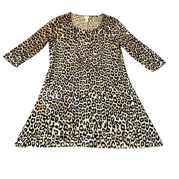 Chico's Charming Animal Print Dress. 1 - Picture 1 of 5